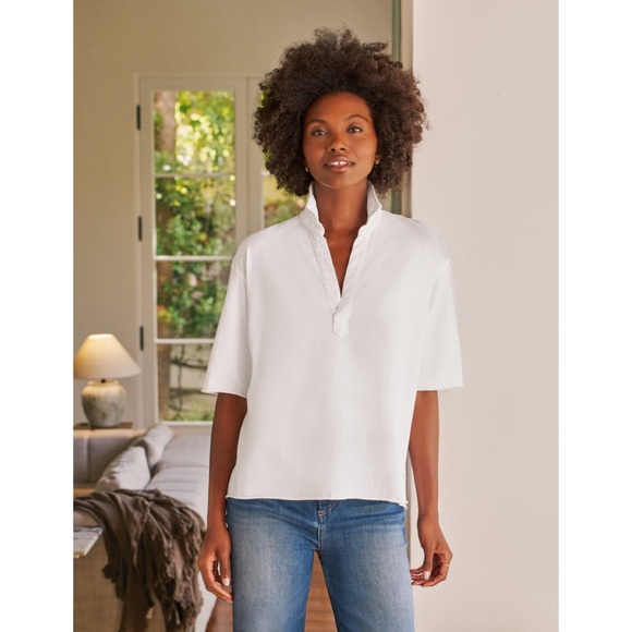 Patty Popover Short-Sleeve Henley